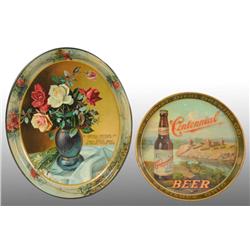 Lot of 2: Tin Litho Serving Trays.