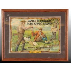 Celluloid Carney Apple Brandy Sign.