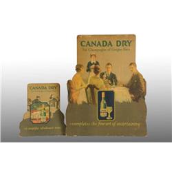 Lot of 2: Cardboard Cutout Canada Dry Signs.
