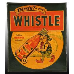 Embossed Tin Whistle Sign.