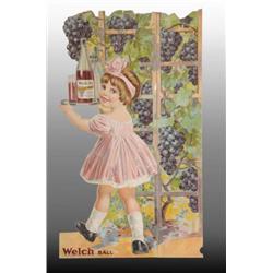 Cardboard Welch's Die-Cut Window Display Sign.