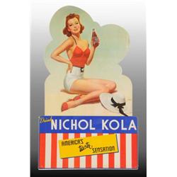 Cardboard Nichol-Kola Die-Cut Advertising Sign.