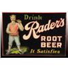 Image 1 : Embossed Tin Rader's Root Beer Sign.