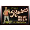 Image 2 : Embossed Tin Rader's Root Beer Sign.