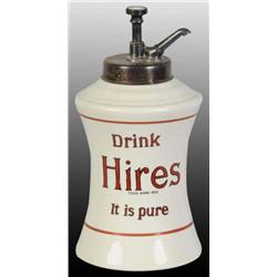 Hire's Root Beer Hourglass Syrup Dispenser.