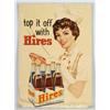 Image 1 : Hires Root Beer Cardboard Easel-Back Sign.
