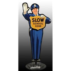 Tin Coca-Cola Die-Cut Policeman Sign.