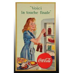 Cardboard Coca-Cola Vertical Poster.