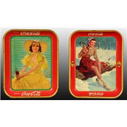 Lot of 2: Tin Litho Coca-Cola Serving Trays.