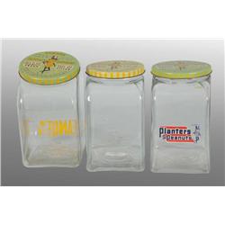 Lot of 3: Assorted Planters Peanut Jars.