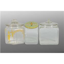 Lot of 3: Assorted Planters Peanut Jars with Lids.