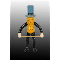 Wooden Mr. Peanut Jointed Doll.
