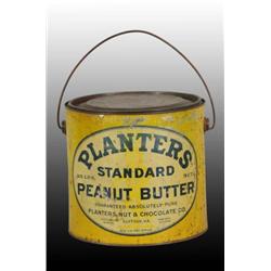 Tin Litho Planters Peanut Butter 25lb. Pail.
