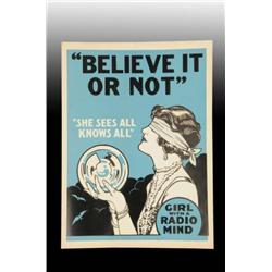 Paper Ripley's "Believe It or Not" Poster.
