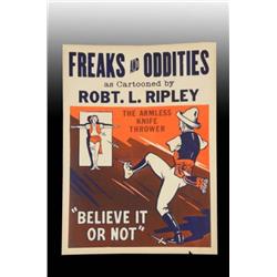 Paper Ripley's "Believe It or Not" Poster.