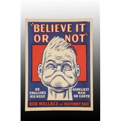 Paper Ripley's "Believe It or Not" Poster.