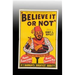 Paper Ripley's "Believe It or Not" Poster.