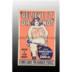 Paper Ripley's "Believe It or Not" Poster.