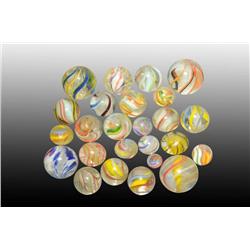Lot of 25: Handmade Marbles.