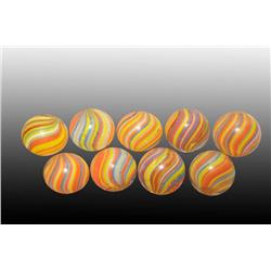 Lot of 9: Joseph Coat Marbles.
