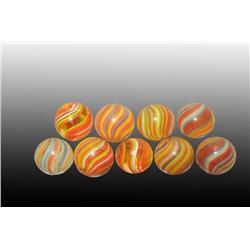 Lot of 9: Joseph Coat Marbles.