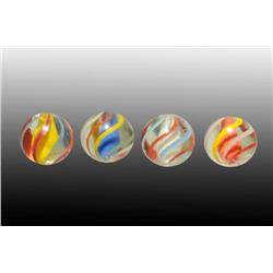 Lot of 4: Solid Core Marbles.