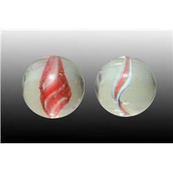 Lot of 2: Naked Ribbon Core Marbles.