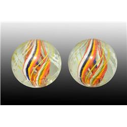 Lot of 2: Divided Core Marbles.