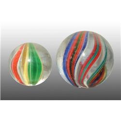 Lot of 2: Naked Divided Ribbon Marbles.