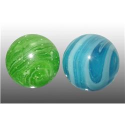 Lot of 2: Transitional Faceted Marbles.