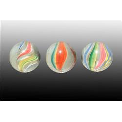 Lot of 3: Naked Ribbons Divided Core Marbles.