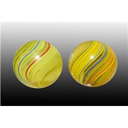 Lot of 2: English Sub Swirl Marbles.