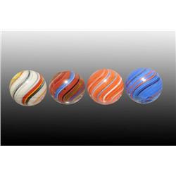Lot of 4: English Joseph Swirl Marbles.