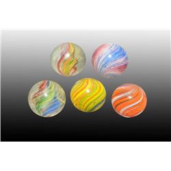 Lot of 5: Marbles.
