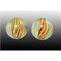 Lot of 2: Divided Core Marbles.