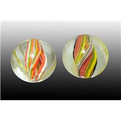 Lot of 2: Divided Core Marbles.