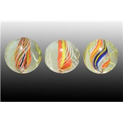 Lot of 3: Divided Core Marbles.