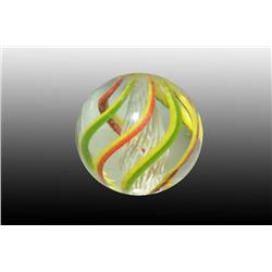 White Latticino Swirl Marble.