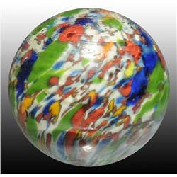 Single Pontil, Cubist Clown Onionskin Marble.