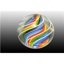 Solid Ribbon Core Swirl Marble.