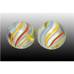 Lot of 2: Solid Core Marbles.