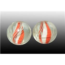 Lot of 2: Divided Ribbon Core Marbles.