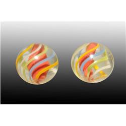 Lot of 2: Same Cane Marbles.