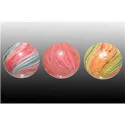 Lot of 3: Onionskin Marbles.