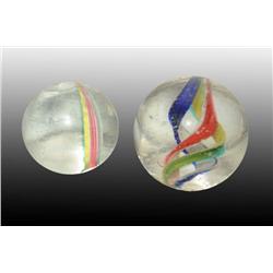 Lot of 2: Marbles.