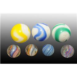 Lot of 7: Marbles.