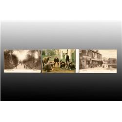 Lot of 3: Marble Themed Postcards.