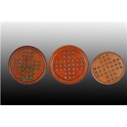 Lot of 3: Solitaire Marble Boards.