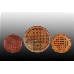 Lot of 3: Solitaire Marble Boards.