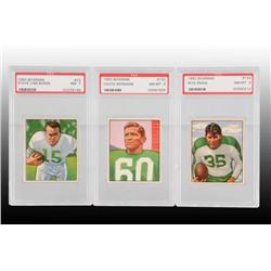 Lot of 3: 1950 Bowman Philadelphia Football Cards.